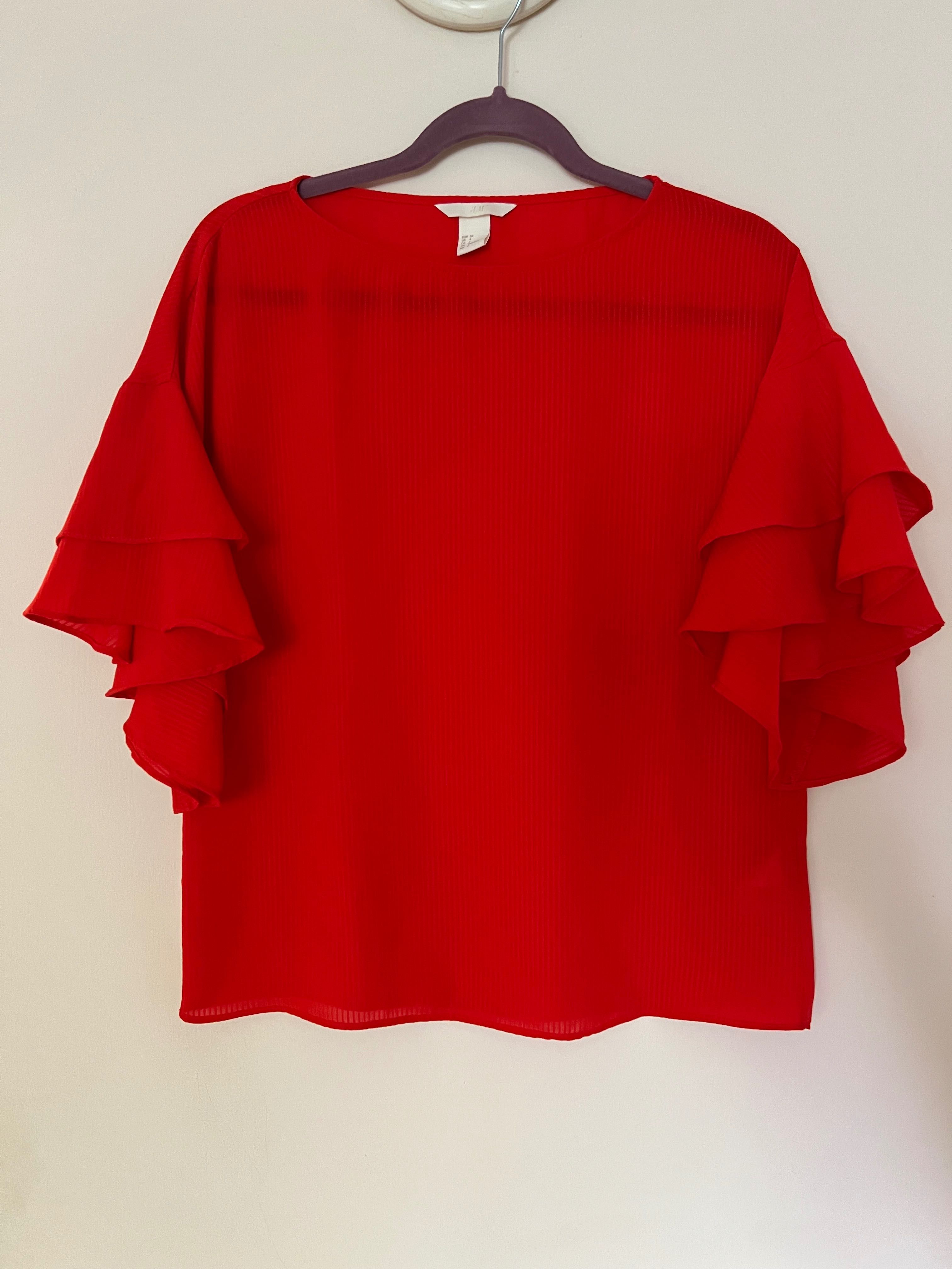 Блуза H&M в червен цвят