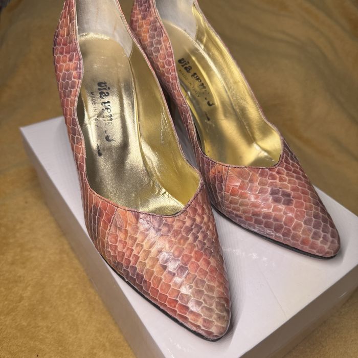 Pantofi stiletto piele naturală