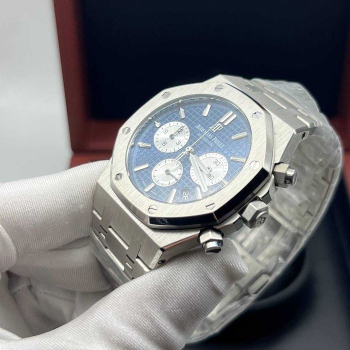 audemars piguet royal oak  сребристо синьо