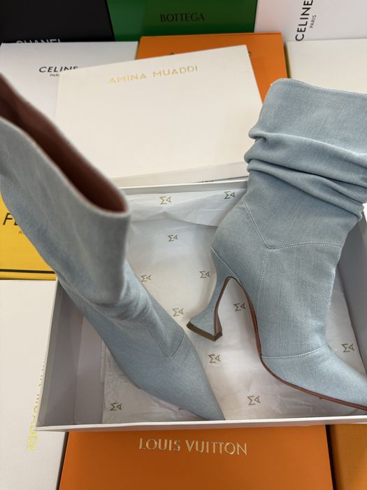 Amina Muaddi дамски дънкови ботуши New Season