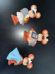 Set 3 figurine pentru tavita mot fetite