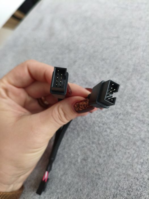 iHaospace USB 2.0 9-pin Splitter – Extensie placă de bază, 1 la 2,