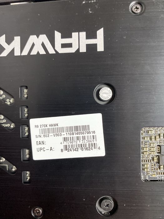 Placa video MSI R9 270X OC HAWK 2GB Video DDR5 256 BIT