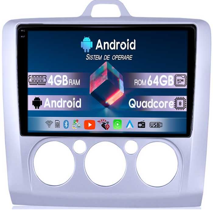 Navigatie Ford Focus 2 AC, Android 14 , 4GB RAM/64GB ROM