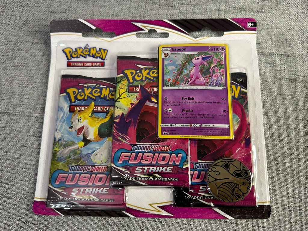 Pokemon Espeon- 3 pack blister, original și sigilat