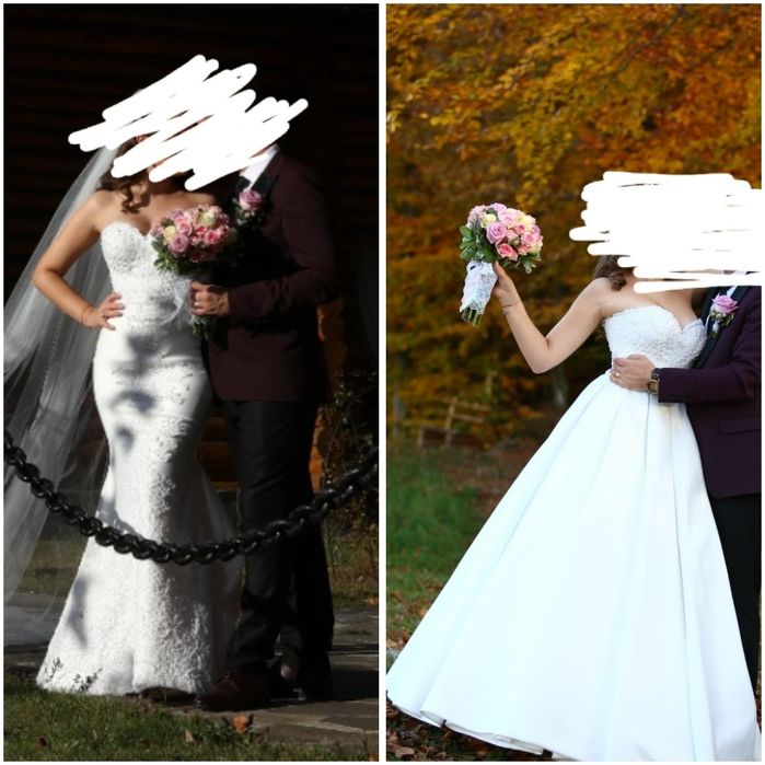 Rochie de mireasa prințesă și sirenă 2 în 1 model unicat