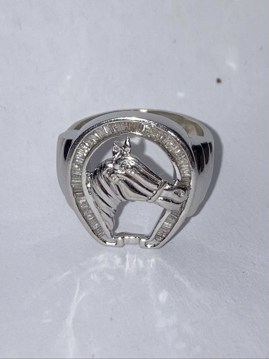 Inel ghiul aur alb cu diamante 0.65ct