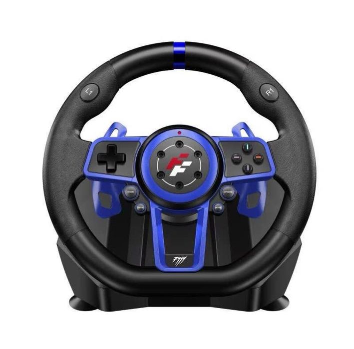 Volan gaming FlashFire Suzuka F111 negru cu albastru