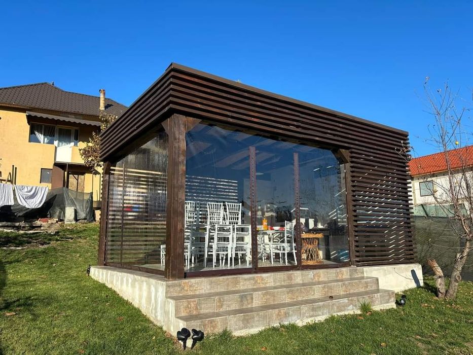 Folie terasa, folie terase Cristal premium transparenta