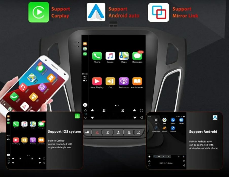 Navigatie Android dedicata FORD Focus 3 (2012-2018). Testla style 9,7"