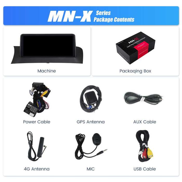 Navigatie Bmw X3 X4 F25 F26 4/8 GB RAM Android 14 Carplay SIM + Camera