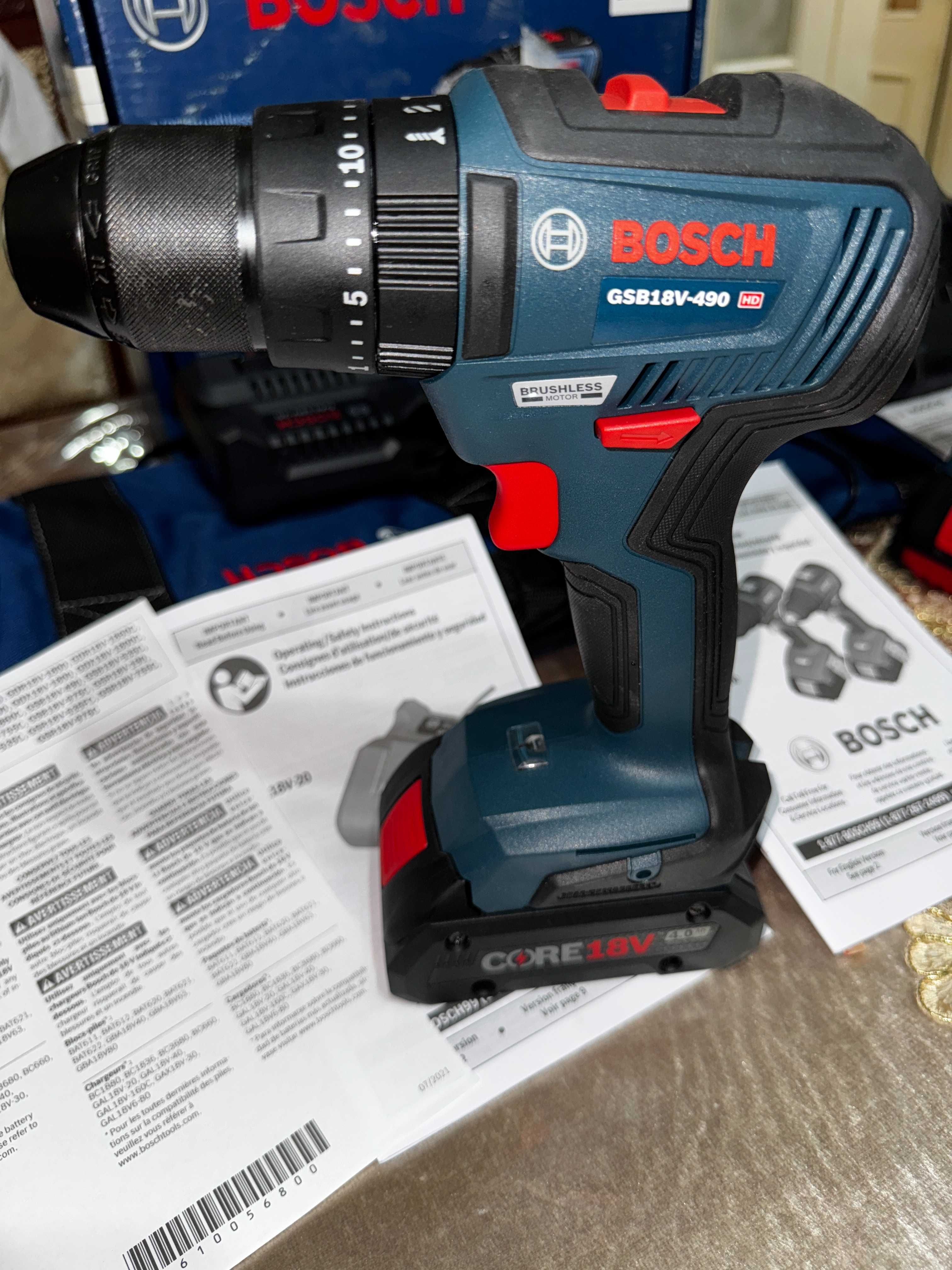 Bosch Оригинал шуруповерт/гайковерт/перефаратор GDX18V-210, GSB 18V-50