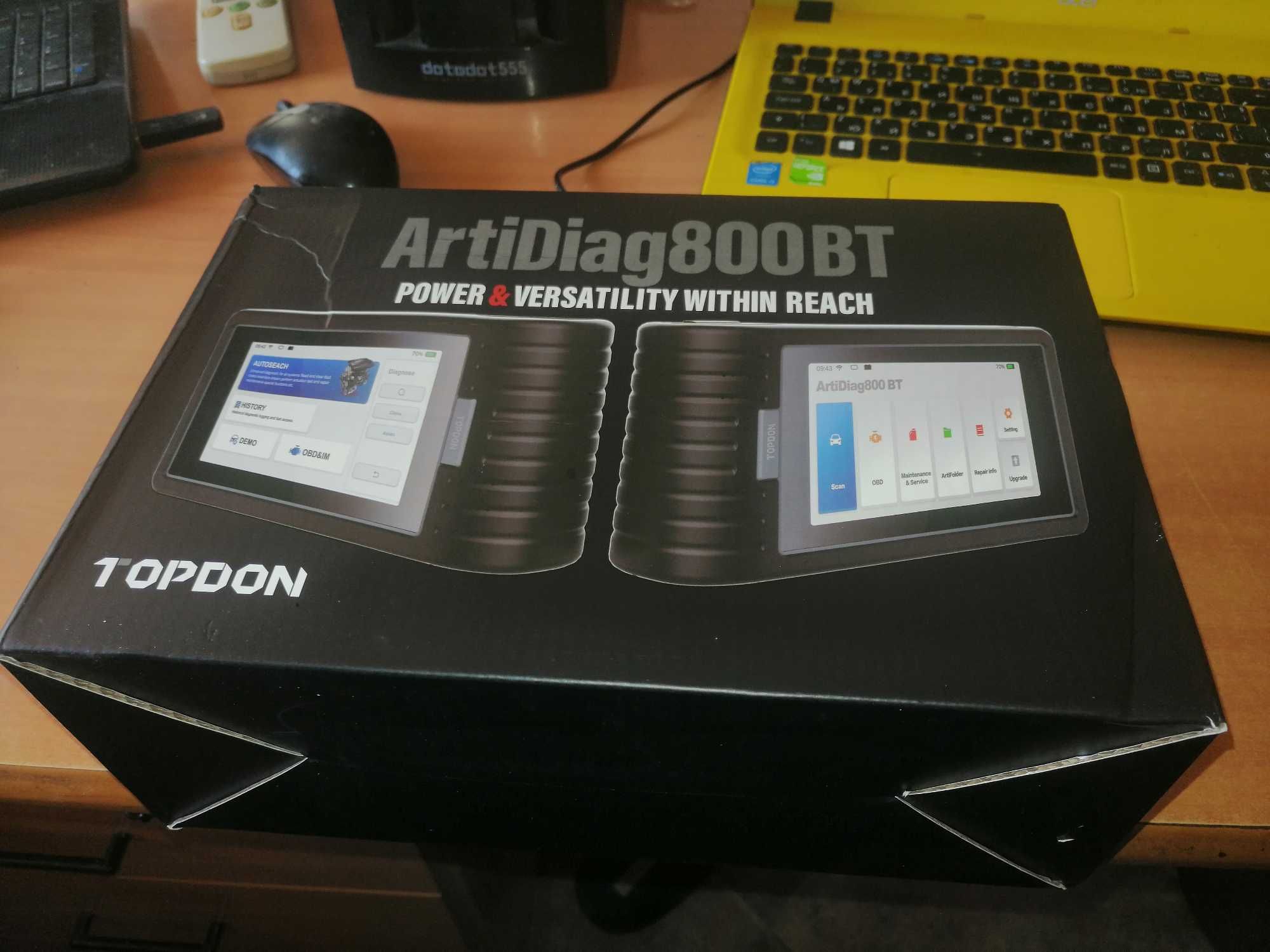 Професионален скенер за автодиагностика TOPDON ArtiDiag800BT
