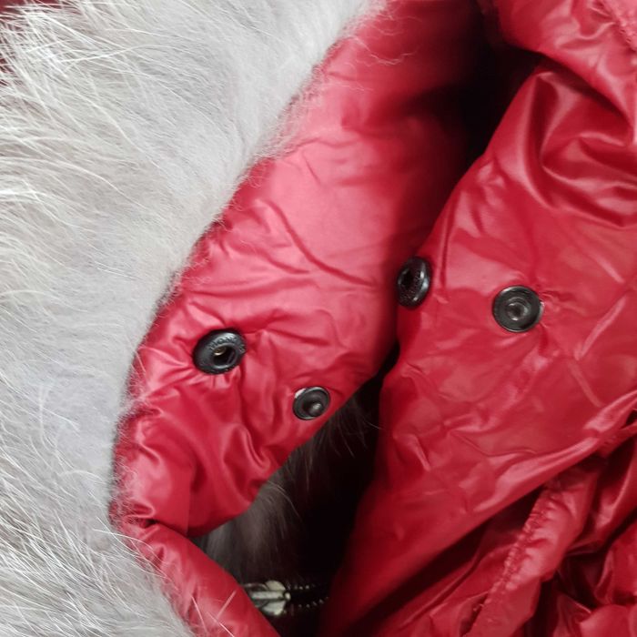 Geaca M o n c l e r  dama - cu puf de gasca si blana naturala ! S/M