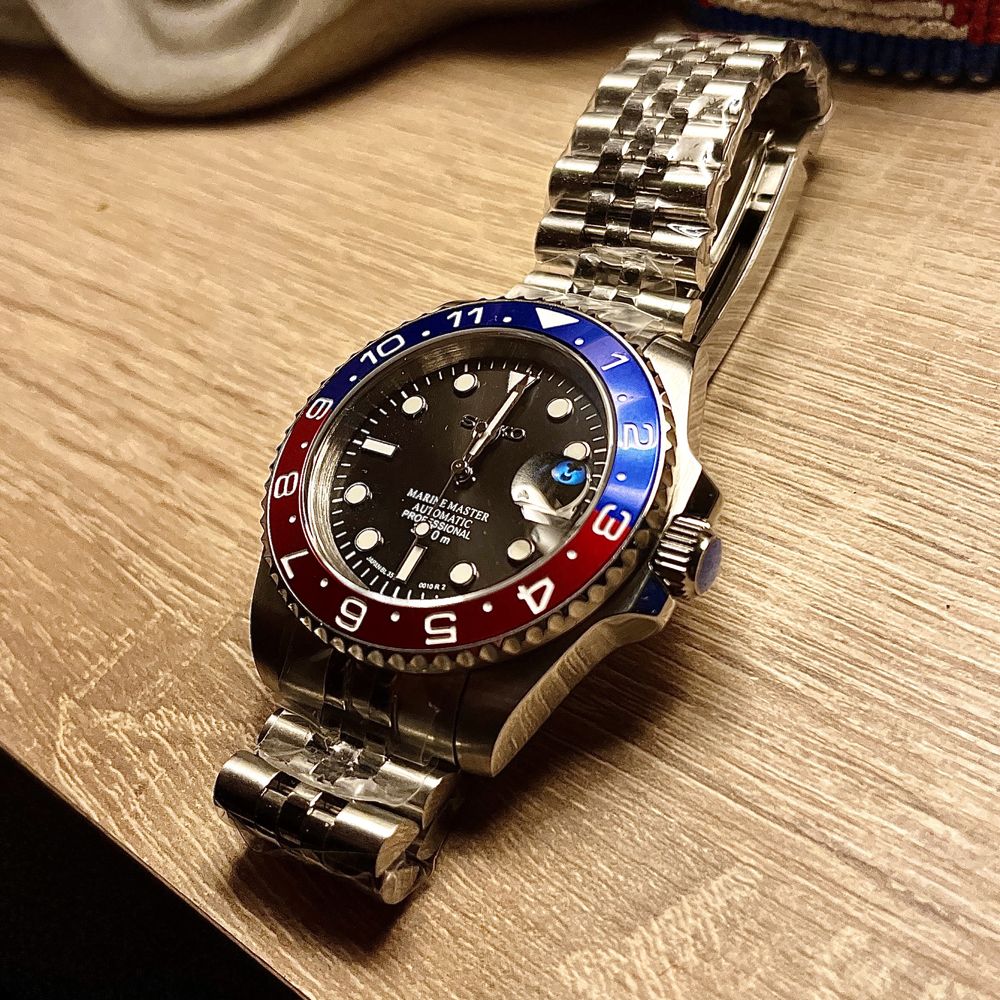 Seiko Pepsi automat, ceramic, safir (Rolex homage)