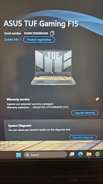 Laptop Gaming ASUS TUF F15 + Garantie (i5-12500H, RTX 3050, 16GB RAM]