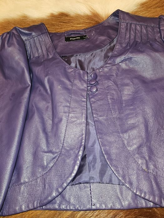 Vand jacheta scurta din piele eco mov de dama M