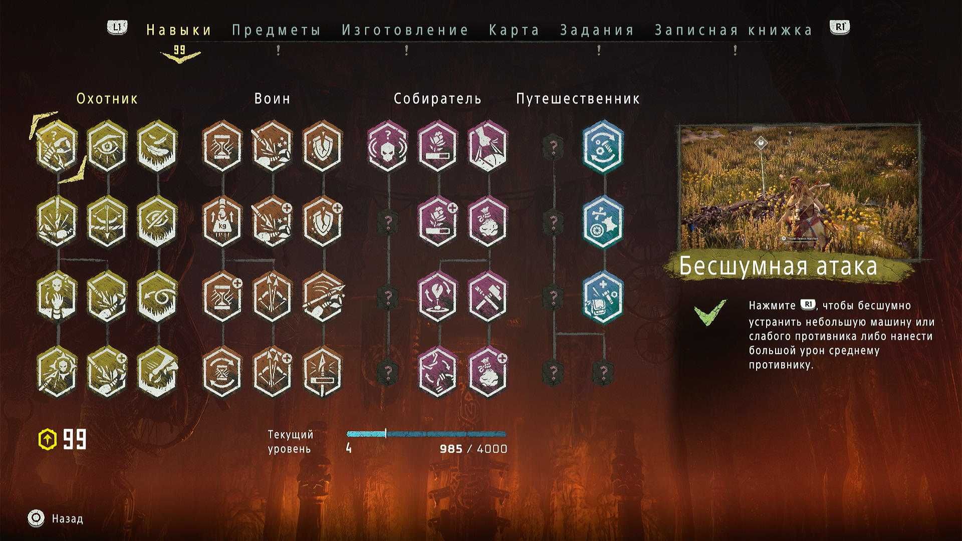 Прокачка персонажа в PS4 играх