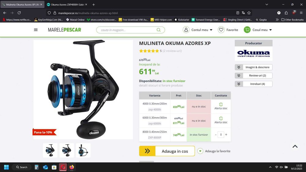 Okuma Azores ZXP4000H