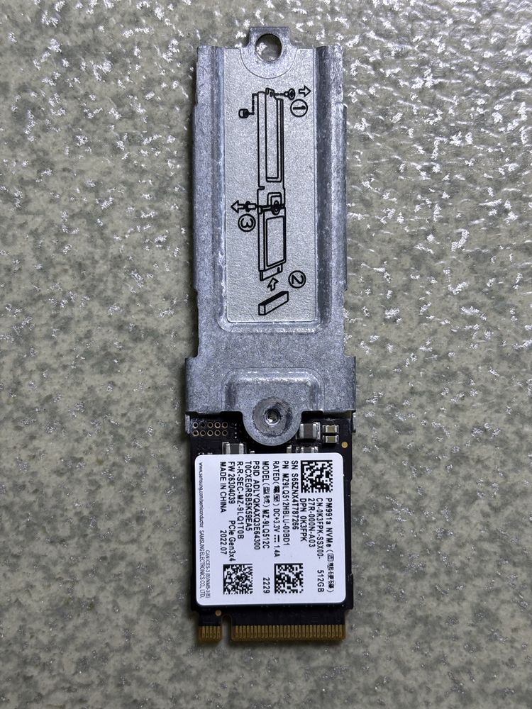 SSD Samsung PM991a, 512GB, format 2242, 42mm, PCIe Gen3 x4, bulk