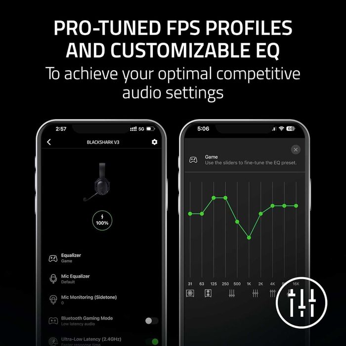 Razer BlackShark V3,Безжични слушалки,TriForce 50 мм драйвери,FPS