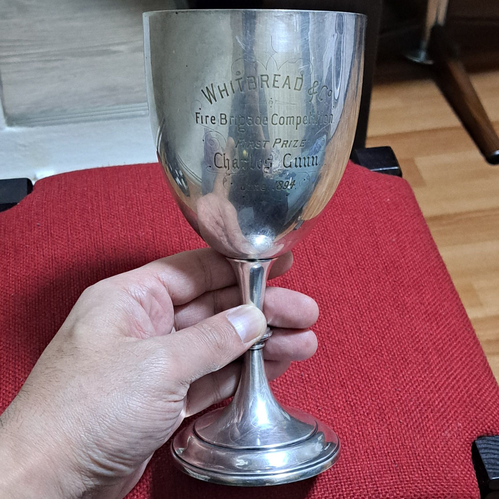 Pahar vechi 1894 Placat cu Argint!