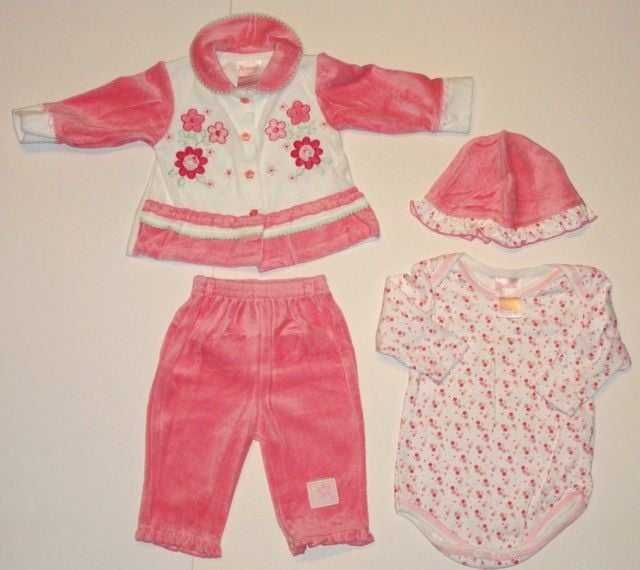 set bebe colorat 0-3 luni