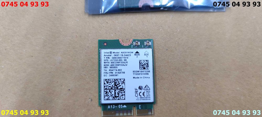placa de retea AX201NGW 2.4Ghz 5Ghz 802.11 NGFF(M.2)