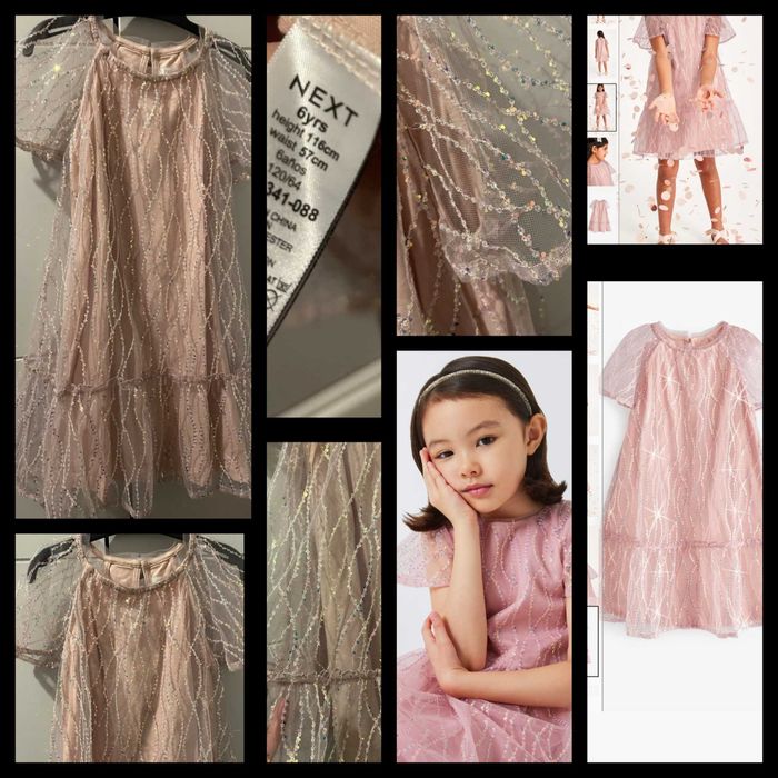 Празнични/Коледни рокля,пуловер,пола 110,116,122р Next,NulaBug,H&M