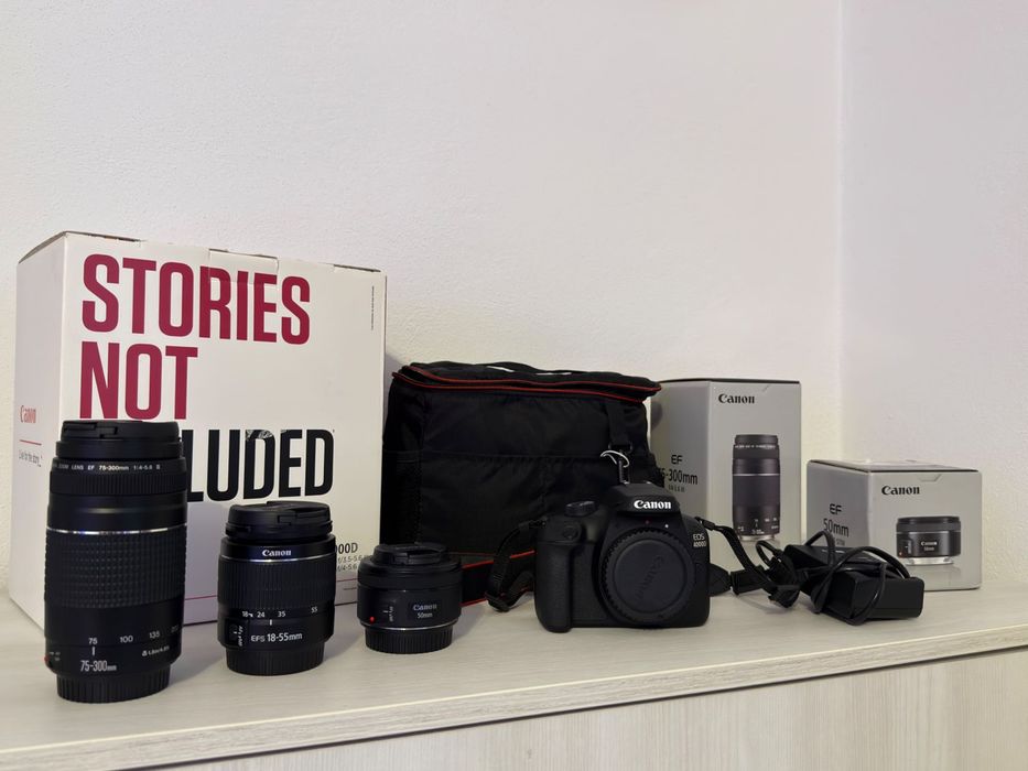 Set Complet Canon EOS 4000D - Stare Ca Nou!