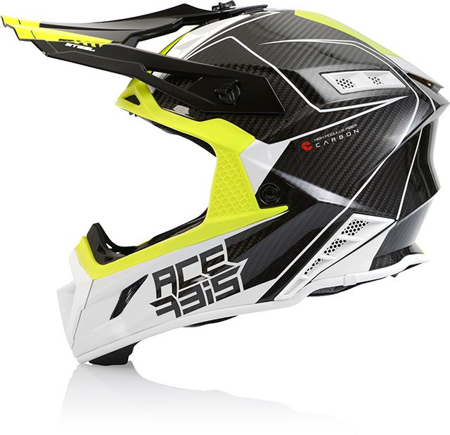 Каска Acerbis Steel Carbon WHITE/YELLOW