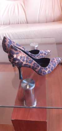 Pantofi eleganti stilleto noi animal print leopard