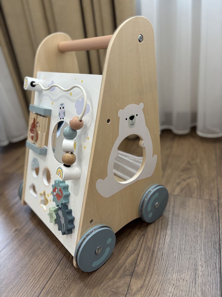 Дървена играчка за прохождане Moni Toys