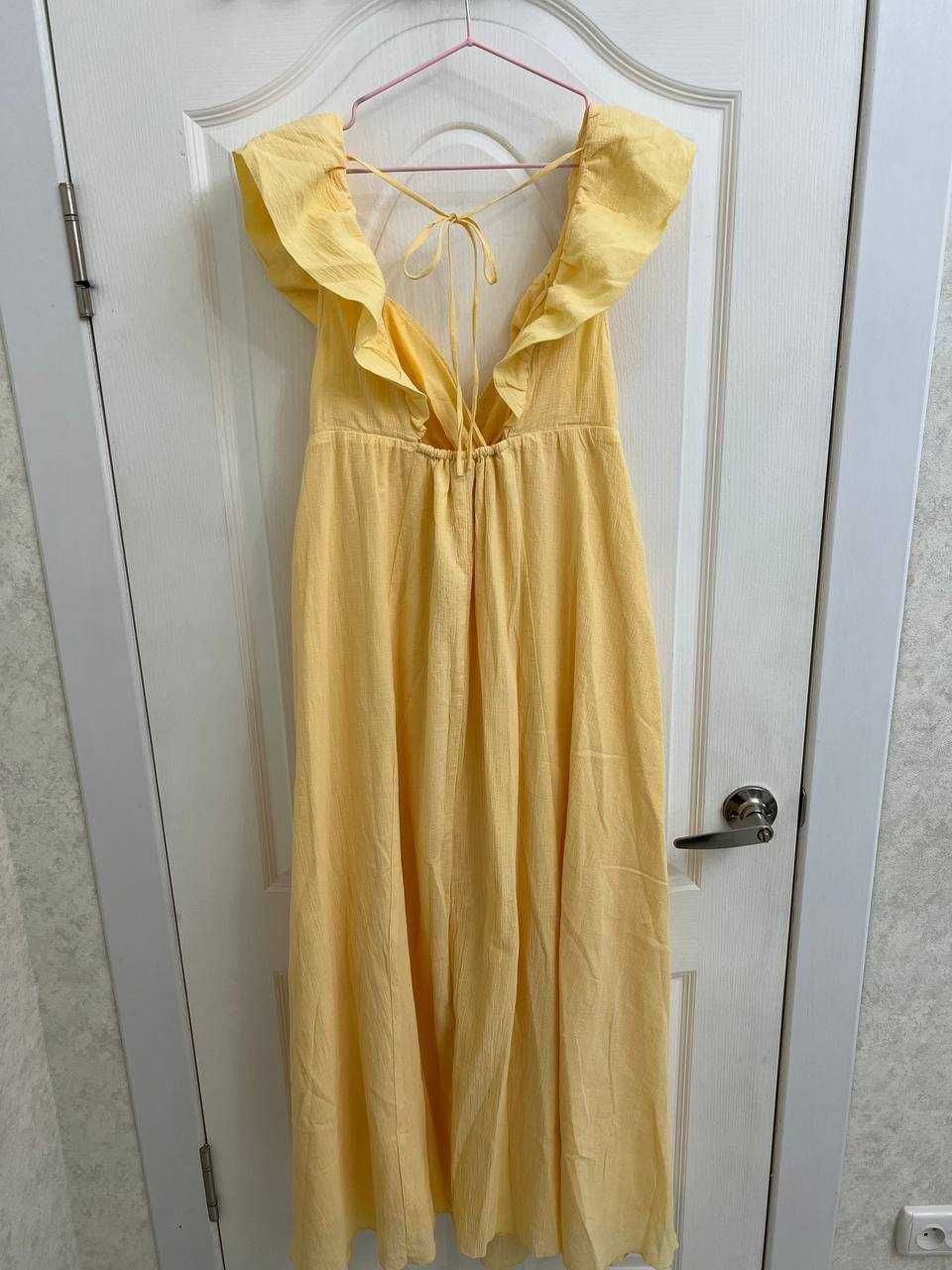 Новые летние сарафан /платье H&M, хлопок /лен, размер 46/50