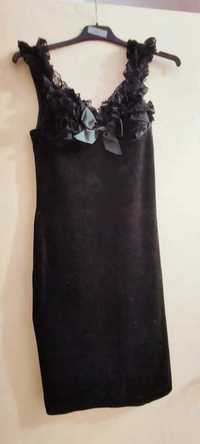 Rochiță neagra eleganta, catifea, măsura 36