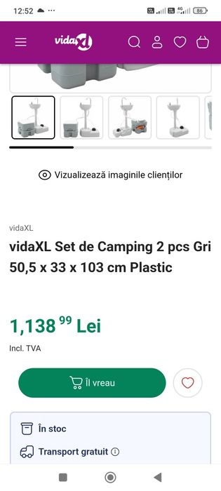 Set Wc și chiuveta pentru cemping