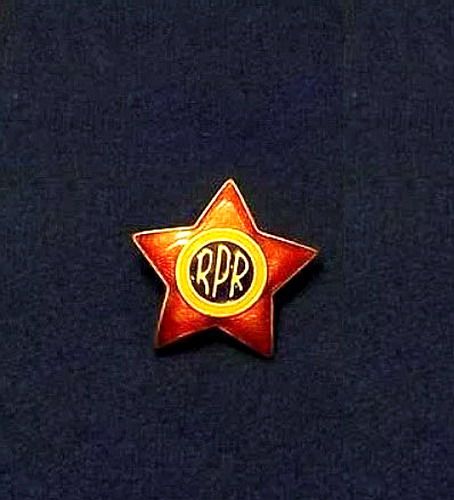 Insigna militar - CUC RPR - Insemn cascheta - Emblema coifura - EMAIL