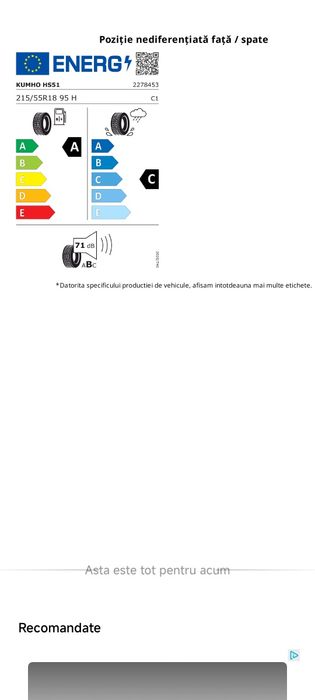 anvelope kumho 215 55 R18
