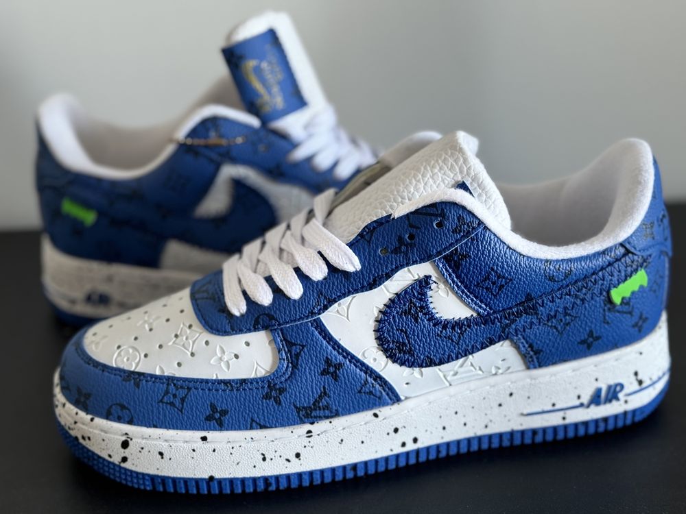 Louis Vuitton x Air Force 1 Low Blue White - Reducere