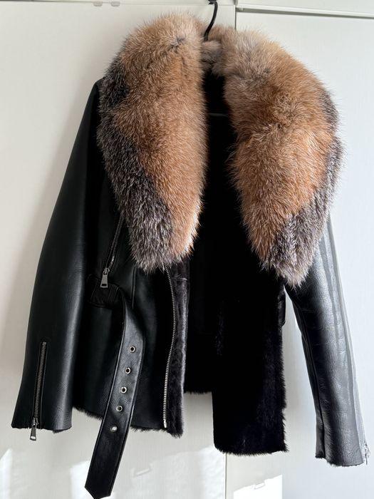 Cojoc miel cu guler vulpe