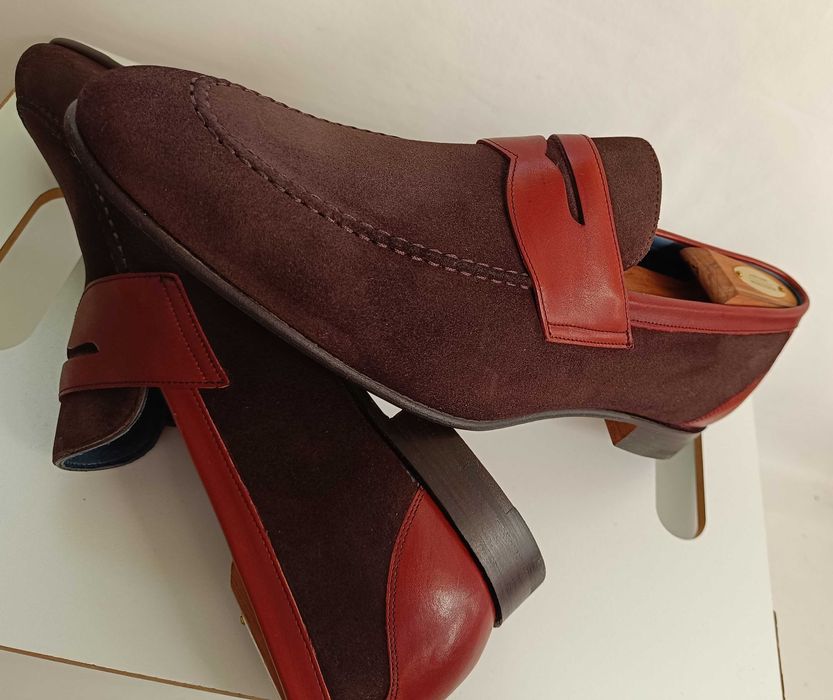 Pantofi loafer 45 de lux lucrati manual Barker NOI piele naturala