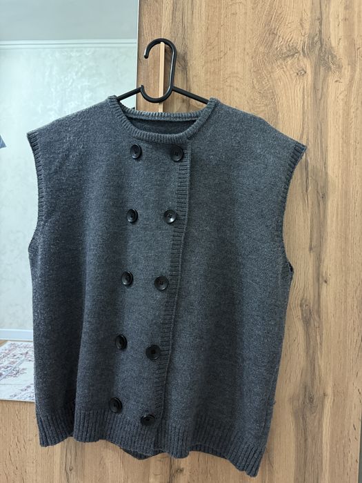 Жилетка серый (оверсайз)