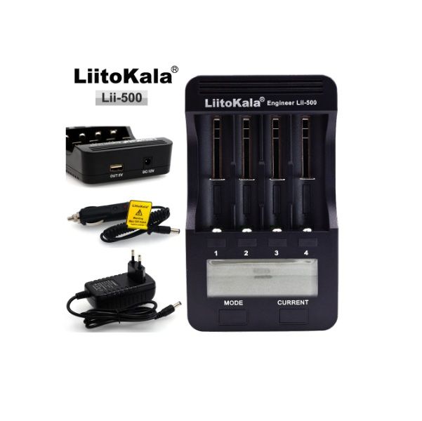 Incarcator inteligent Liitokala pt 4 acumulatori 18650 AA AAA 26650