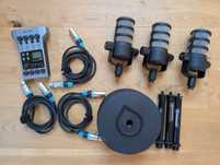 Звукозаписно студио за подкасти. Zoom PodTrak P4 + 3x Rode PodMic