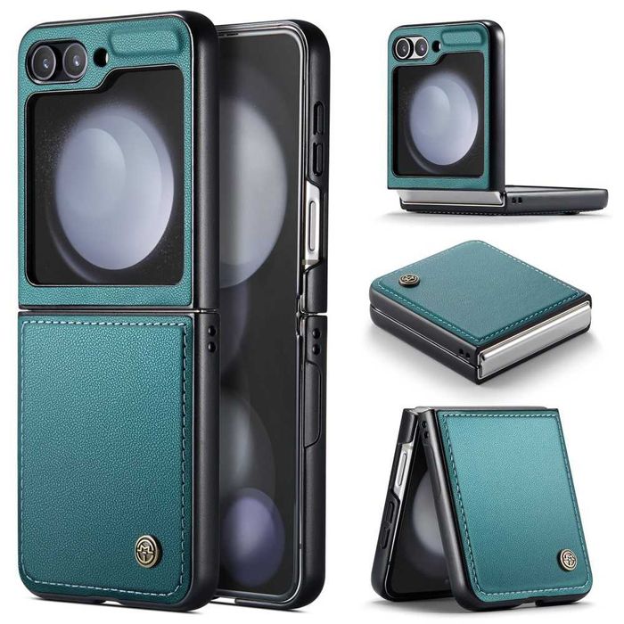 Husa premium lux flip piele+Folie SAMSUNG Galaxy Z Flip7 Flip6 Flip 5