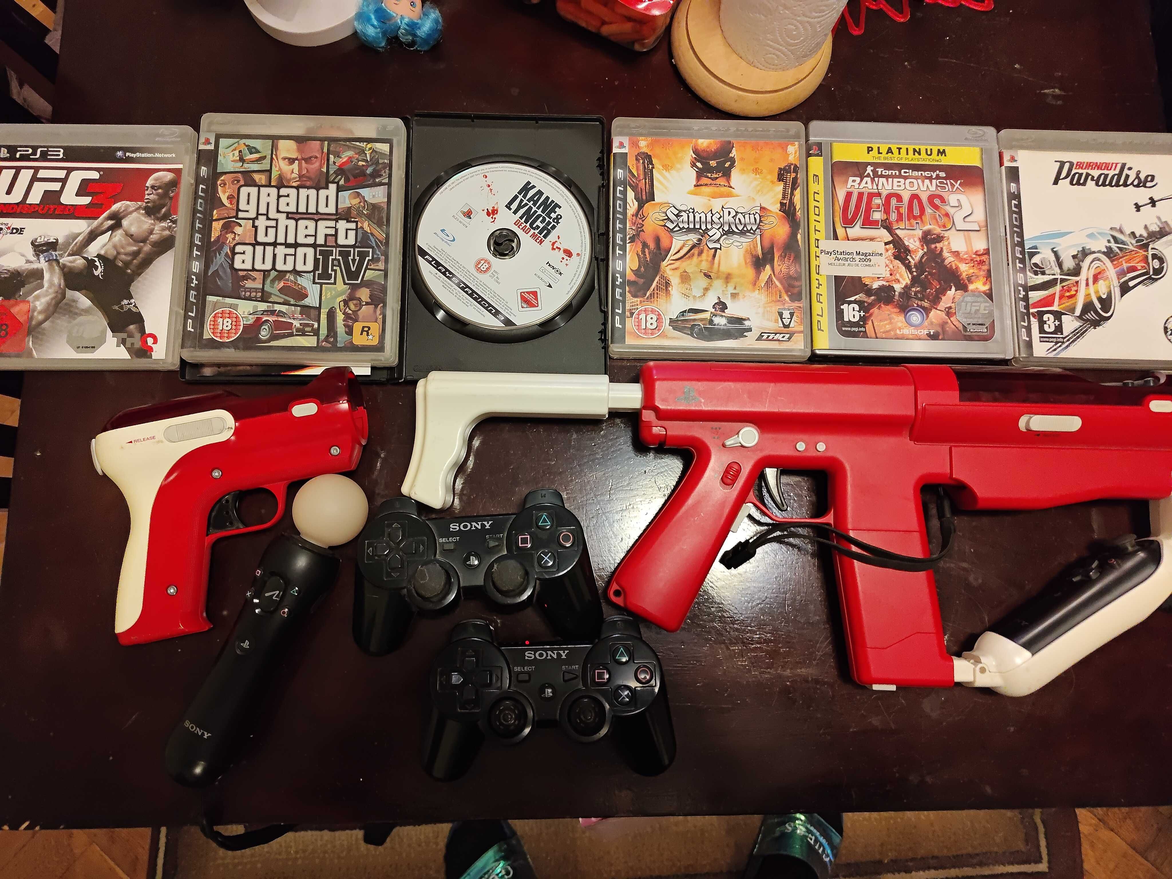 PS3 slim 160GB + hard disk 500gb + ps move 70 игри!