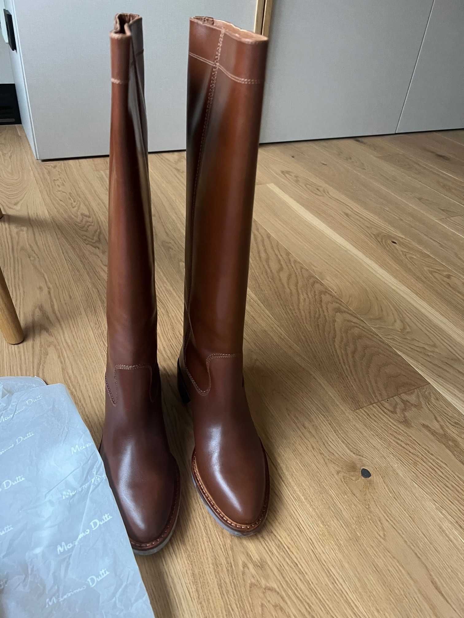 Кожени ботуши Massimo Dutti, номер 40