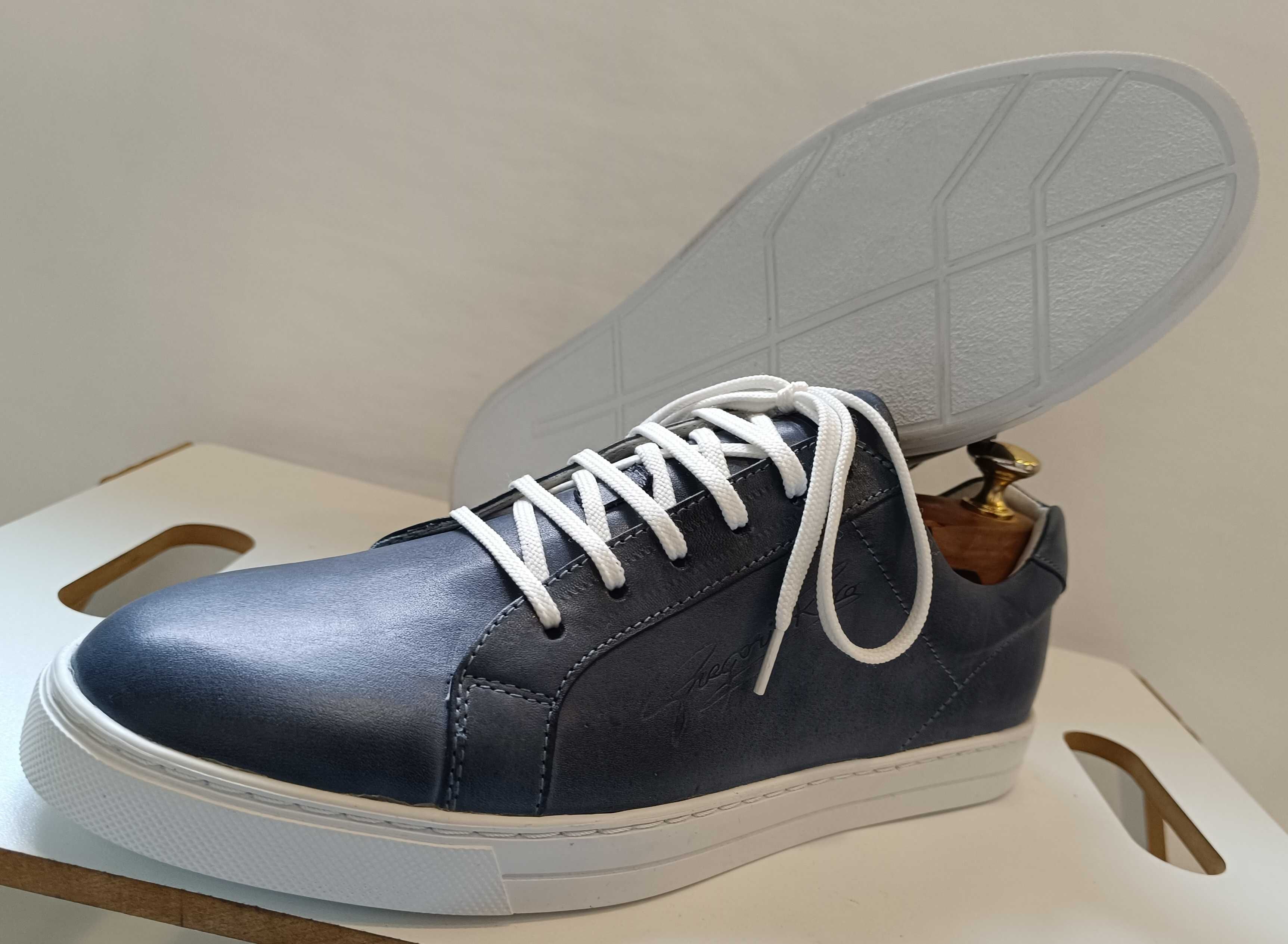 Pantofi sport casual 39 39.5 lucrati manual G. Rizo NOI piele naturala