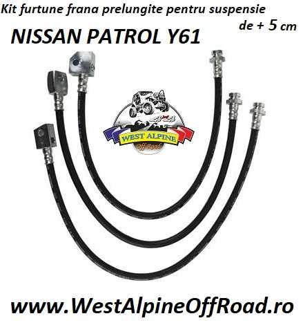 Kit FURTUNE DE FRANA Nissan Patrol Y61 PRELUNGITE suspensie de +5 CM