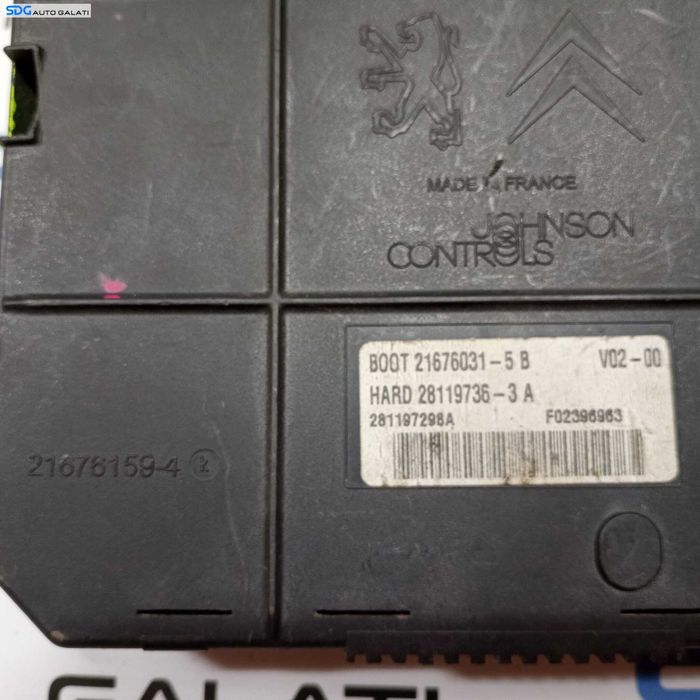 BSI Unitate Modul Tablou Panou Sigurante Peugeot 307 2002 - 2008 Cod 281197298A 21676031-5B 28119736-3A [271M7]